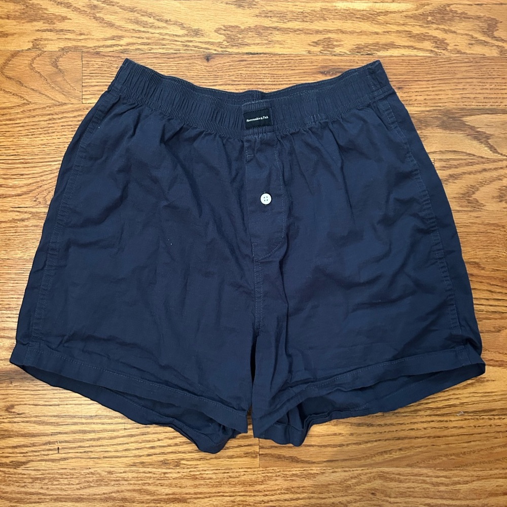 Abercrombie & Fitch Blue Flat Front Shorts